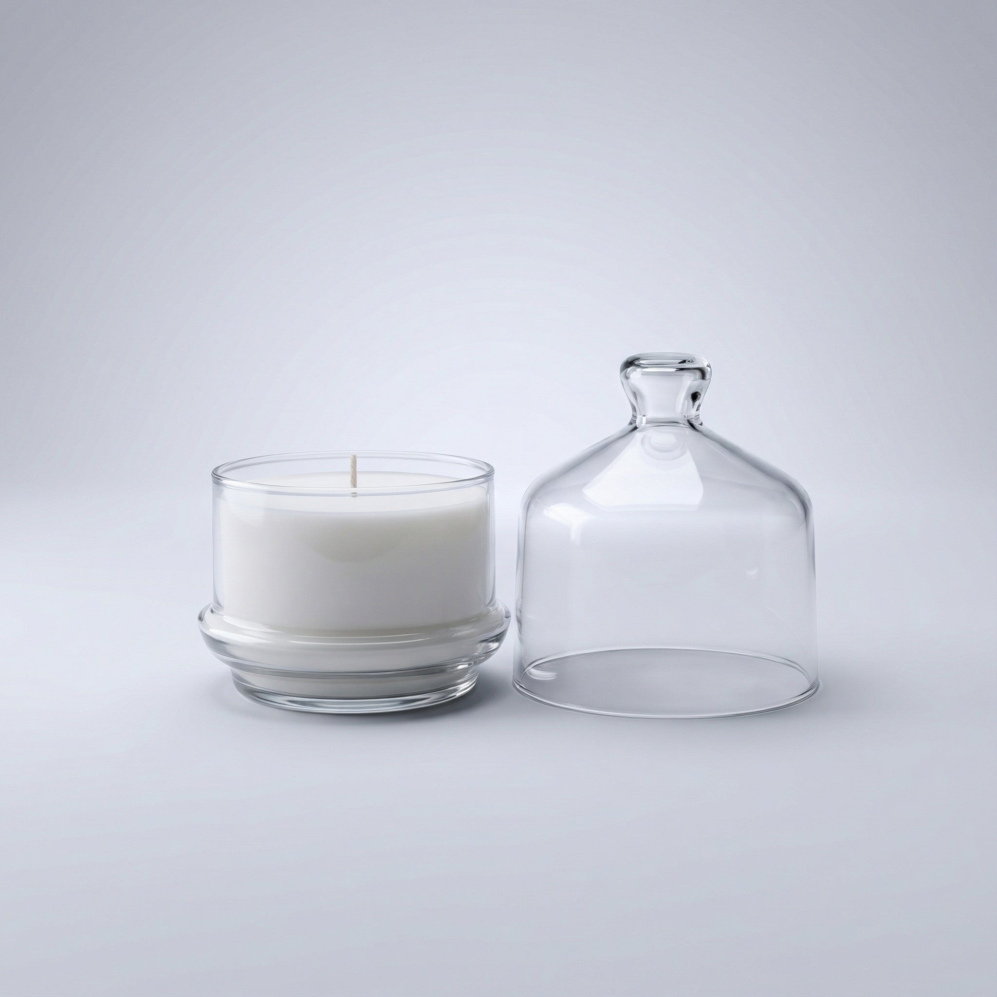 נר פעמון זכוכית שקוף