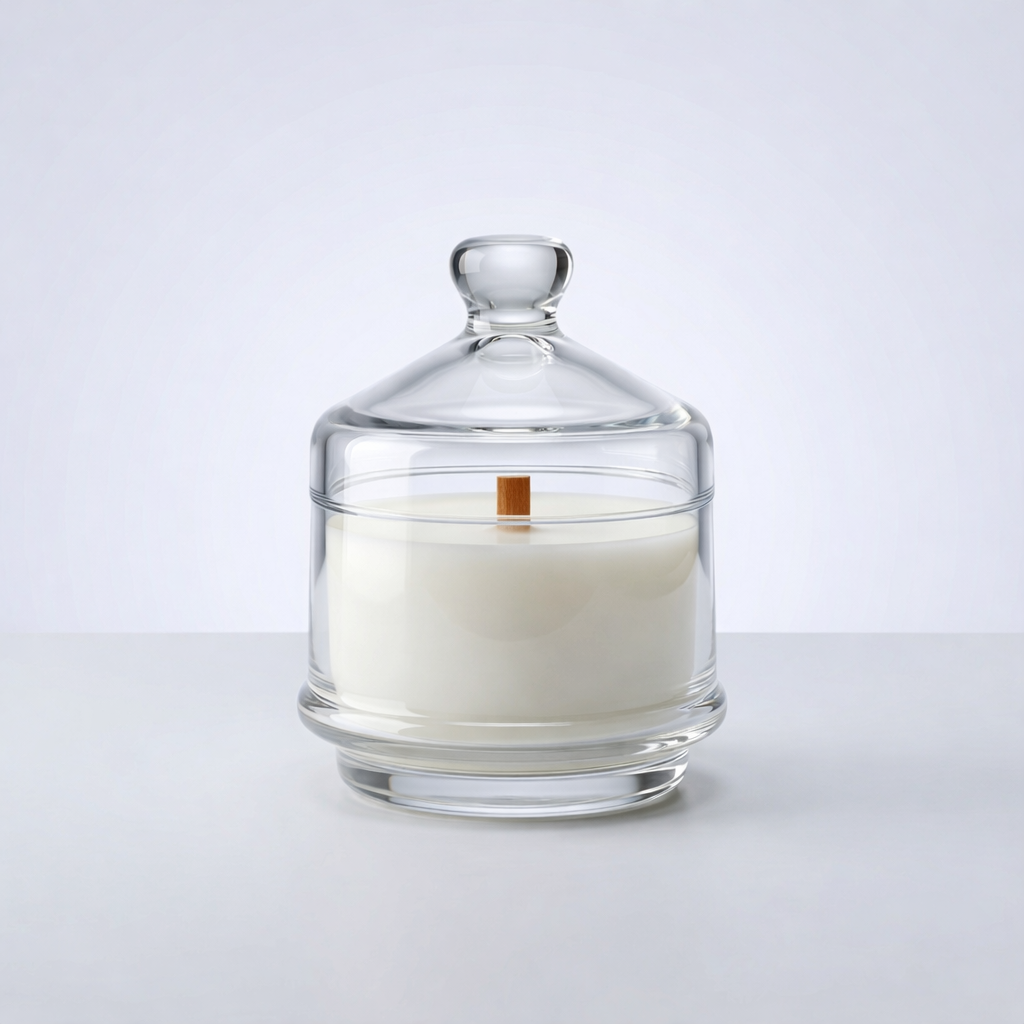 נר פעמון זכוכית שקוף