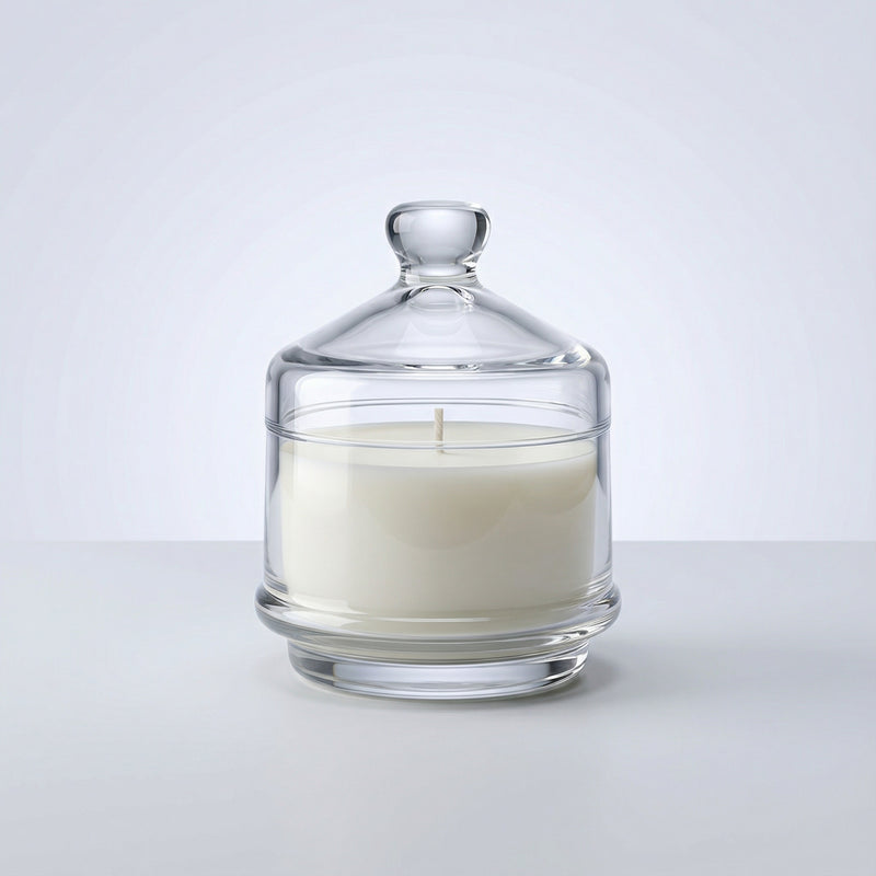 נר פעמון זכוכית שקוף