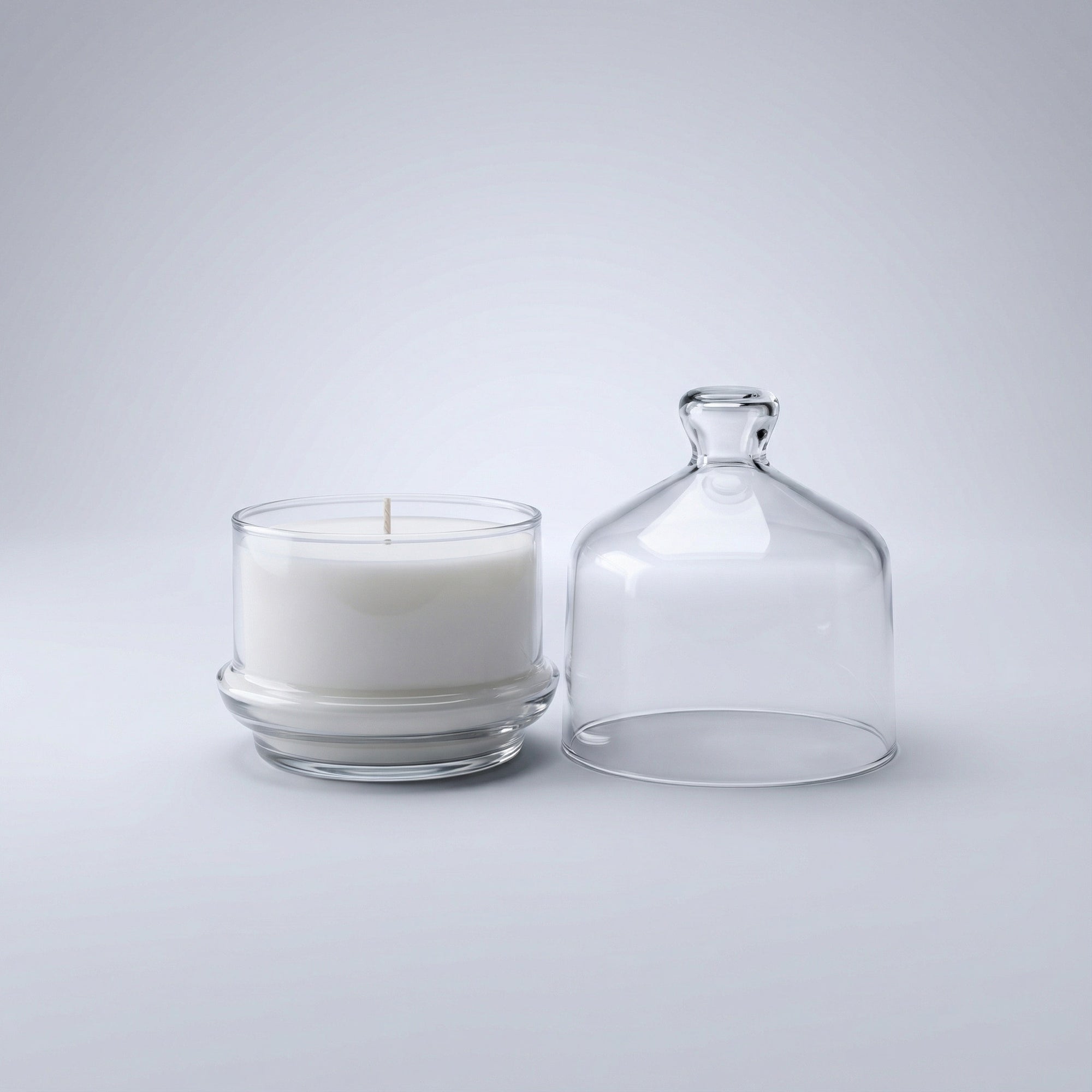 נר פעמון זכוכית שקוף