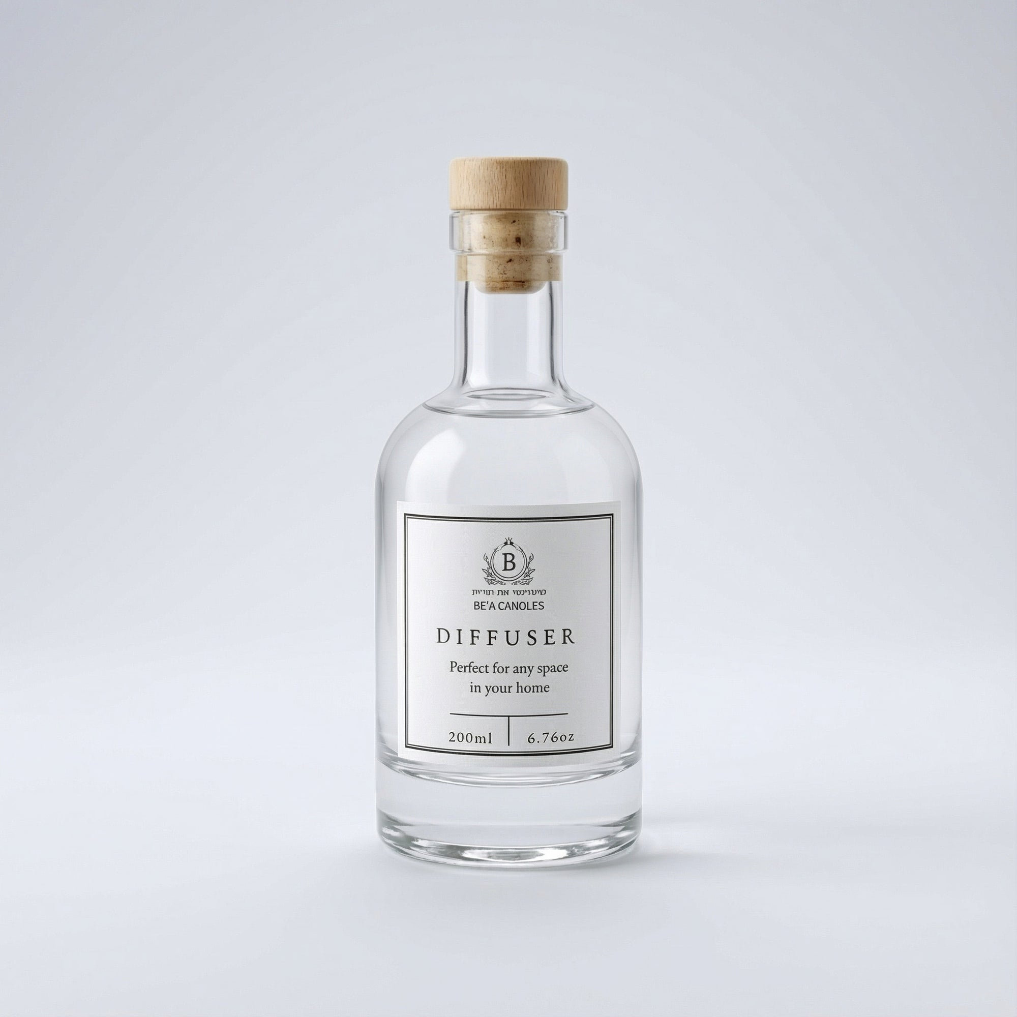 מפיץ ריח 200 מ"ל מעוצב שקוף